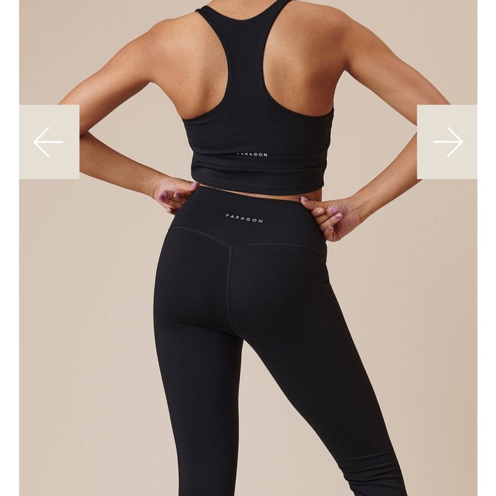 Paragon fitwear High Rise Best Friend Legging & Racer Back Crop Top Black M